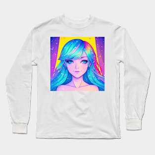 Beautiful young woman girl Long Sleeve T-Shirt